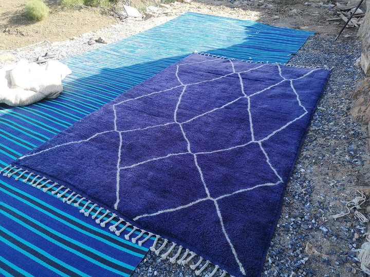 Moroccan blue rug, Beni ourain rug, Mrirt rug, Beniouarain rug, Modern rugs, Made to order rug, tribal rugs, Berber carpet