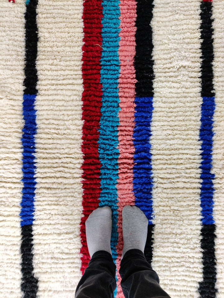 Colorful Moroccan rug Beni Ourain rug,handmade  wool rug, custom moroccanwool rug, berber carpet, handmade wool rug