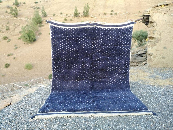 Moroccan rug, Mrirt rug, Wool rug, Premium quality rug, Beni ourain rug, Berber rug, Blue rug, Made to order rug