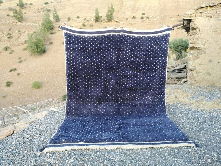 Moroccan rug, Mrirt rug, Wool rug, Premium quality rug, Beni ourain rug, Berber rug, Blue rug, Made to order rug