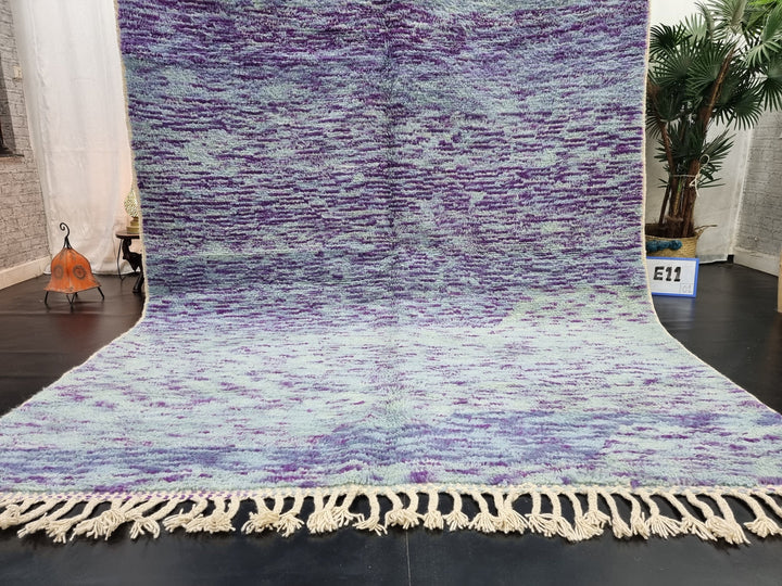 PRETTY MOROCCAN RUG, Handmade Rug , Aqua Blue And Purple Rug, Berber Wool Rug, Striped Wool Carpet, Winter Rug, Area Rug, Handwoven rug.