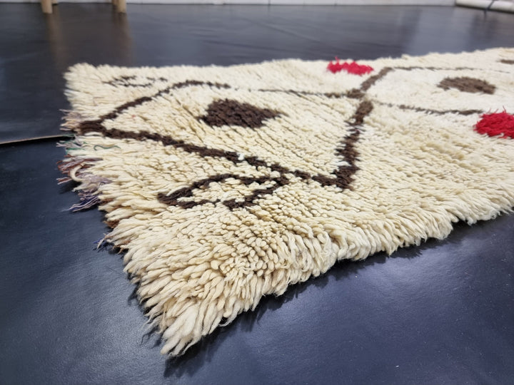 amazing  rug, moroccan  , berber tribal rug, geometric rug, beige and dark brown  rug, winter rug, area rug, wool rug