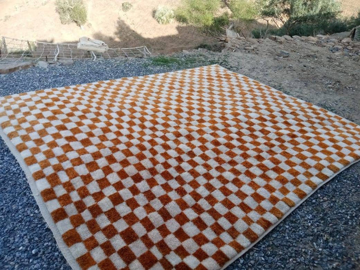 Checkered rug, Moroccan rug, Customized Mrirt rug, Highquality wool rug, Lu rug,  natural, berber rug, Beniouarain, Soft rug