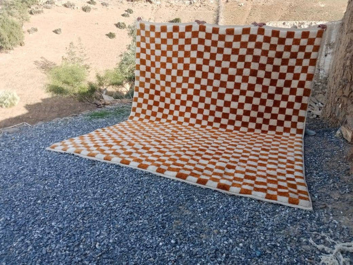 Checkered rug, Moroccan rug, Custom Mrirt rug, High quality wool rug, Lu rug, berber rug, Beniouarain, Soft rug, Checkerboard rug