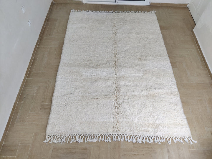 IRRESISTIBLE white Moroccan rug Beni Ourain rug, handmade  wool rug, custom moroccan wool rug, berber carpet, handmade wool rug