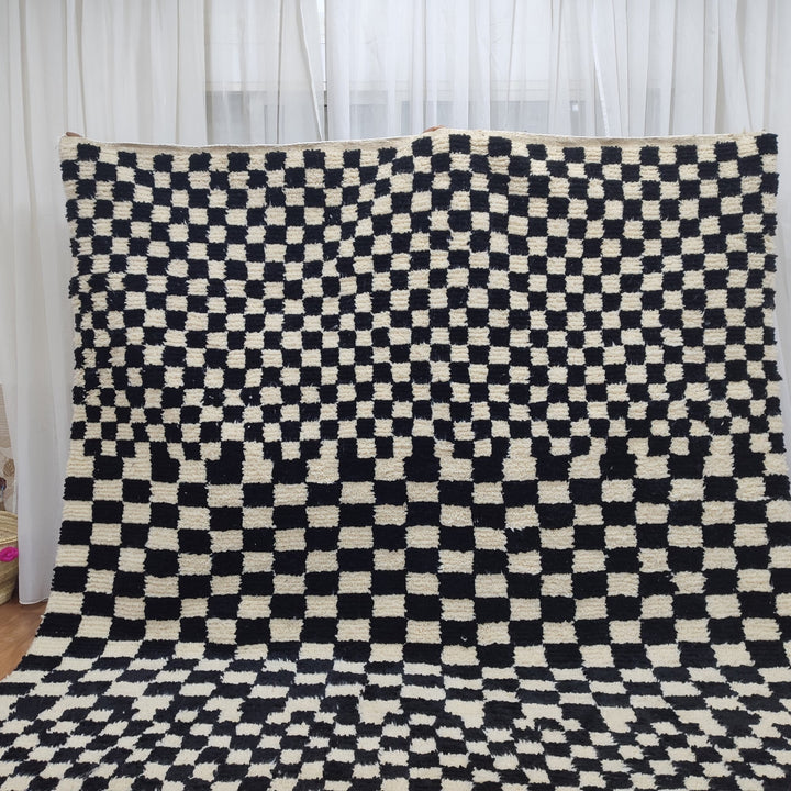 Custom Moroccan rug Moroccan checkered rug  Moroccan checkerboard rug Checkered area rug Checkerboard Rug beniourain rug