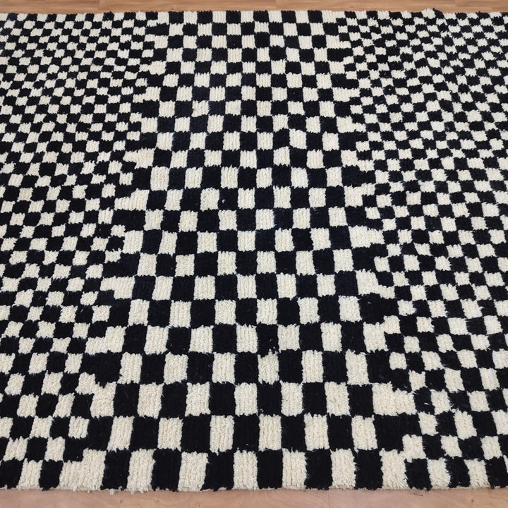 Custom Moroccan rug Moroccan checkered rug  Moroccan checkerboard rug Checkered area rug Checkerboard Rug beniourain rug