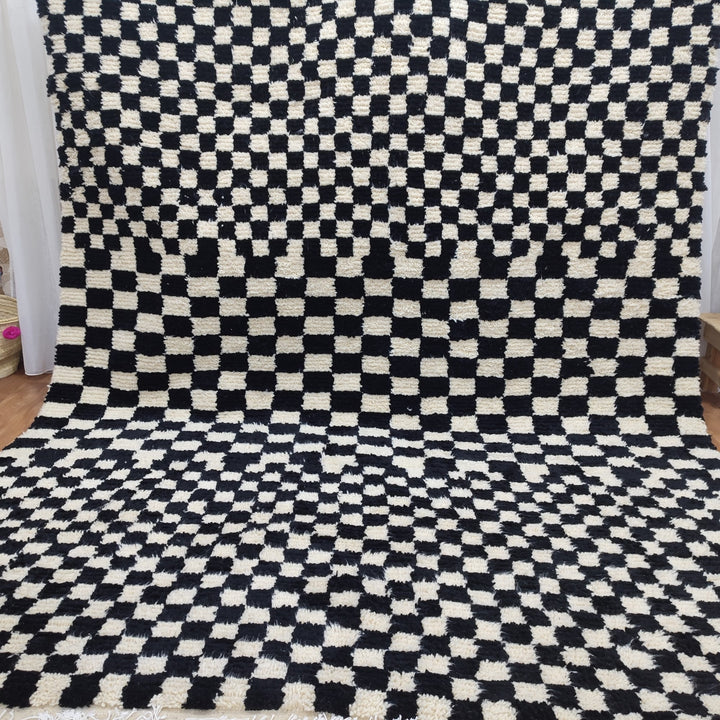 Custom Moroccan rug Moroccan checkered rug  Moroccan checkerboard rug Checkered area rug Checkerboard Rug beniourain rug