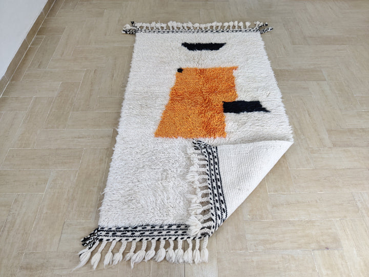 Moroccan white rug  Solid white rug  Plain white rug  Wool Berber rug  Beni ourain rug  Custom rug  Handmade rug  Moroccan area rug