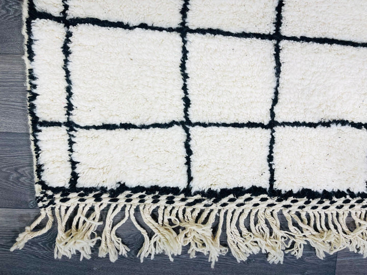 Stunning Moroccan rug Handknotted  So Beni ourain rug  all wool berber rug  Custom rug  handmade rug  Genuine lamb wool