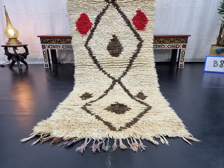 amazing  rug, moroccan  , berber tribal rug, geometric rug, beige and dark brown  rug, winter rug, area rug, wool rug