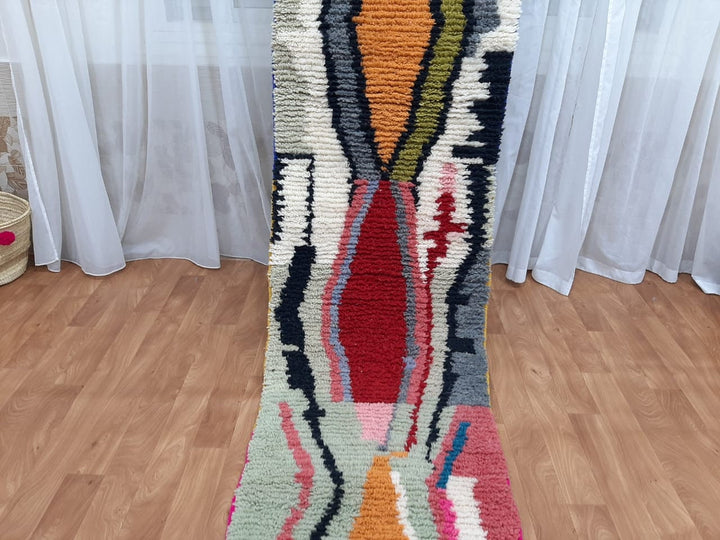 Custom Fabulous Boujad Rug, Authentic Moroccan Rug, Azilal rug, Abstract Multicolored Carpet, Handmade Moroccan Rug, Bohemian rug