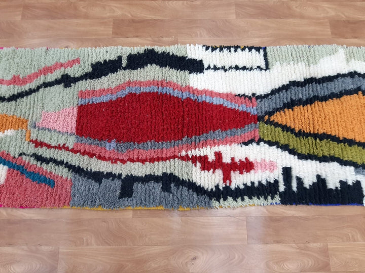 Custom Fabulous Boujad Rug, Authentic Moroccan Rug, Azilal rug, Abstract Multicolored Carpet, Handmade Moroccan Rug, Bohemian rug