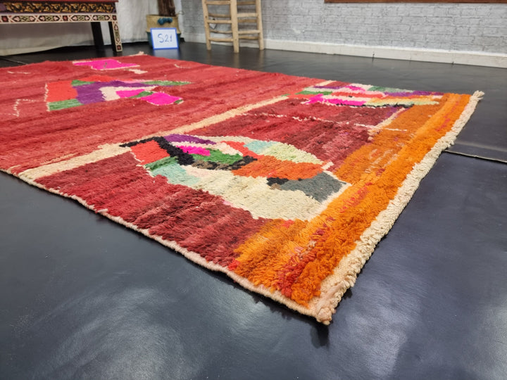 ARTISTIC BOUJAAD RUG, Moroccan Rug , Berber Rug, Abstract Rug, Red Rug, HandwovenRug, High Quality Wool Rug, Area Rug, Handwoven Rug