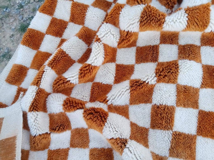 Checkered rug, Moroccan rug, Customized Mrirt rug, Highquality wool rug, Lu rug,  natural, berber rug, Beniouarain, Soft rug