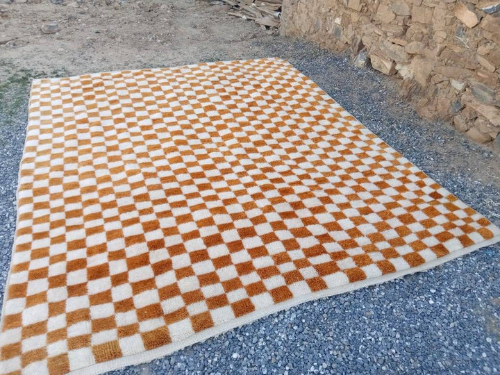 Checkered rug, Moroccan rug, Customized Mrirt rug, Highquality wool rug, Lu rug,  natural, berber rug, Beniouarain, Soft rug