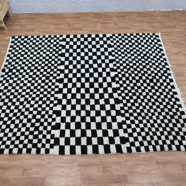 Custom Moroccan rug Moroccan checkered rug  Moroccan checkerboard rug Checkered area rug Checkerboard Rug beniourain rug