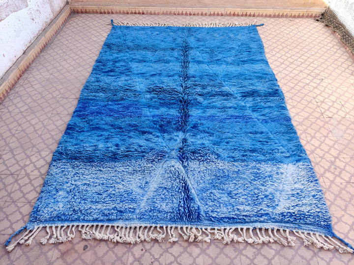 Moroccan Blue rug Flat woven kilim  Custom rug Moroccan area rug Wool Berber rug  Beni ourain rug   Free shipping