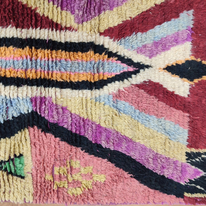 Authentic Moroccan Rug, Vibrant Boujaad Rug, Azilal rug, Bright Colored Rug, Abstract Carpet, Handmade Rug, Bohemian Rug, Tapis Marocain