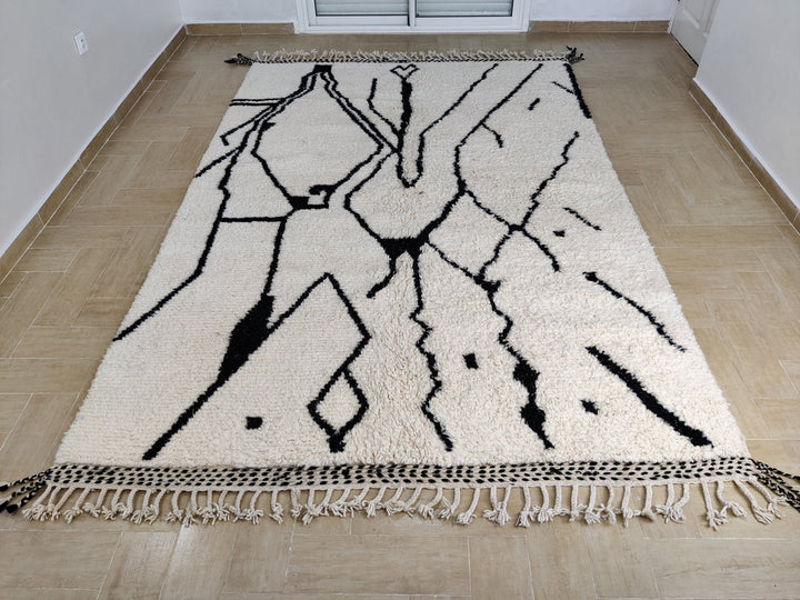 Beni Ouarain  Scandinavian Carpet  beni ourain rug Style  Moroccan rug Wool Berber design  Handmade rug  Morocco Berber Rugs Style