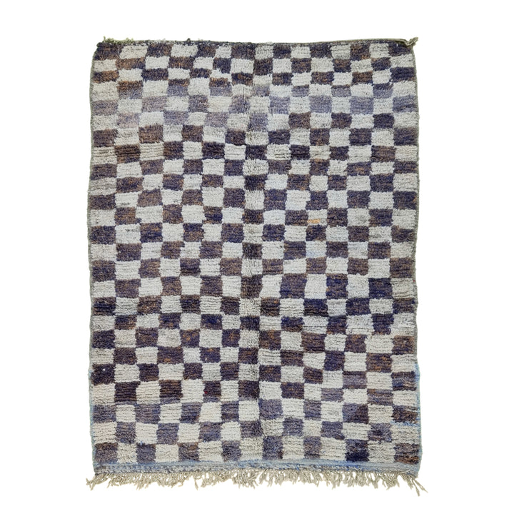 ARTISTIC MOROCCAN RUG, Moroccan Boujaad Rug , Faded Amethyst Purple Boujad rug, Checker Rug, MoroccanRug, Checkereboard Rug, Berber Rug