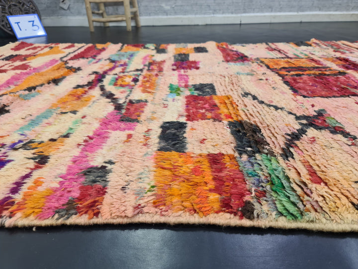 artistic boujad rug,  moroccan rug , berber wool rug, abstract wool rug, red wool rug, handwoven rug, winter rug, area wool rug