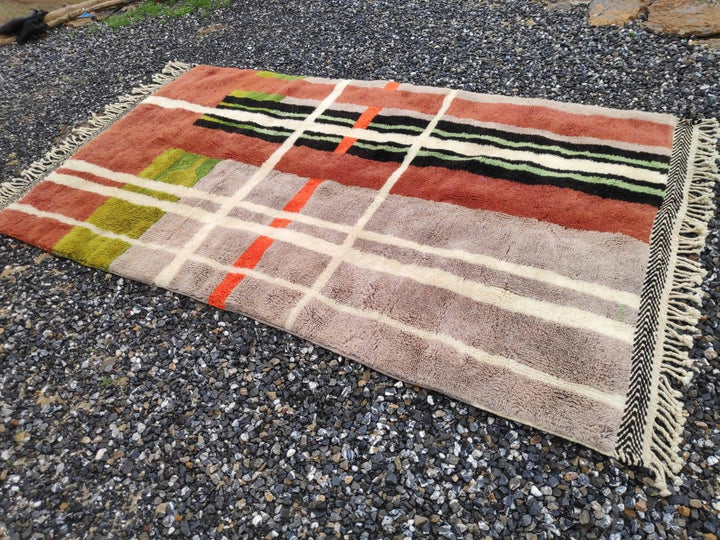 Berber rug, Mrirt rug, Modern moroccan rug, Colorful rug, Beniouarain rug, Azilal rug, Boujad rug, Morocco rugs, Area rug,