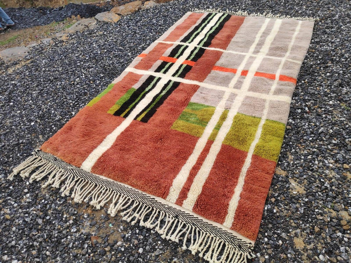 Berber rug, Mrirt rug, Modern moroccan rug, Colorful rug, Beniouarain rug, Azilal rug, Boujad rug, Morocco rugs, Area rug,