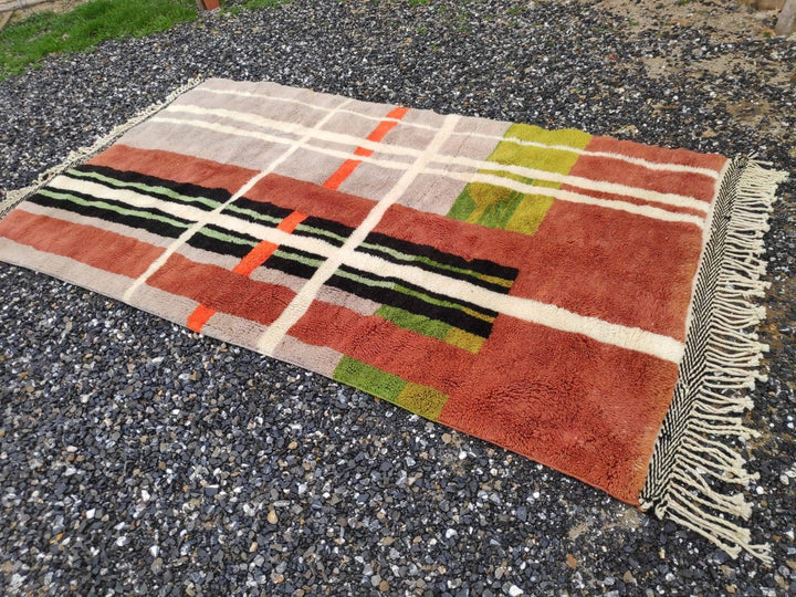 Berber rug, Mrirt rug, Modern moroccan rug, Colorful rug, Beniouarain rug, Azilal rug, Boujad rug, Morocco rugs, Area rug,