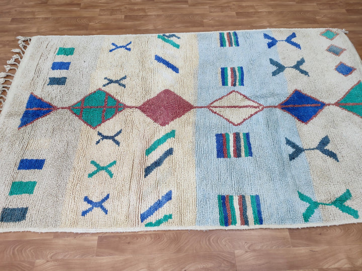 Fabulous Boujaad Rug, Authentic Moroccan Handmade Rug, Colorful Rug, Abstract Rug, Berber Tribal carpet, Bohemian Rug, Wool Rug, Boujad Rug