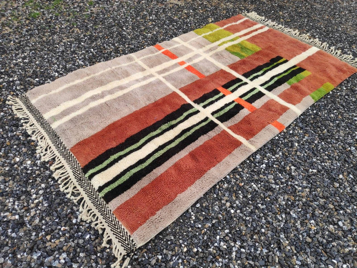 Berber rug, Mrirt rug, Modern moroccan rug, Colorful rug, Beniouarain rug, Azilal rug, Boujad rug, Morocco rugs, Area rug,