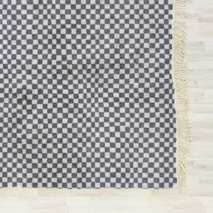 Checkered Rug, Moroccan Shag Rug, Handmade Rug, Beni Ourain Rug, Checkerboard Rug, Area Rug , Custom Rug