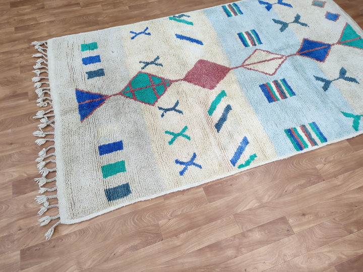 Fabulous Boujaad Rug, Authentic Moroccan Handmade Rug, Colorful Rug, Abstract Rug, Berber Tribal carpet, Bohemian Rug, Wool Rug, Boujad Rug