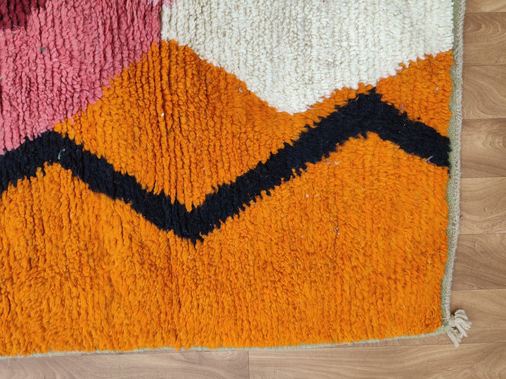 Authentic Moroccan Rug, Vibrant Boujaad Rug, Azilal rug, Bright Colored Rug, Abstract Carpet, Handmade Rug, Bohemian Rug, Tapis Marocain