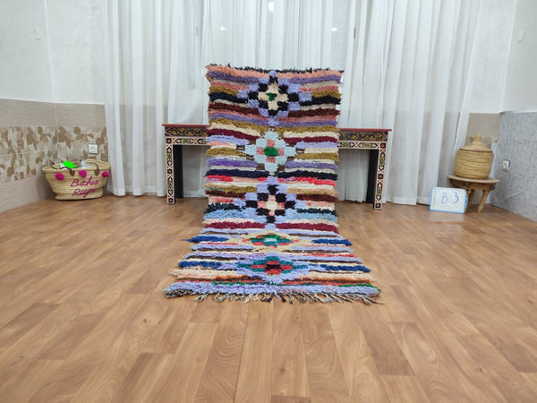  moroccan berber, colorful moroccan runner rug, moroccan rug boucherouite, area rug,  rag rug, wall hanging,glaoui  rug