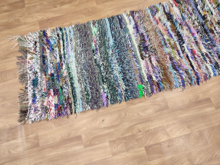  moroccan berber, colorful moroccan runner rug, moroccan rug boucherouite, area rug,  rag rug, wall hanging,glaoui  rug