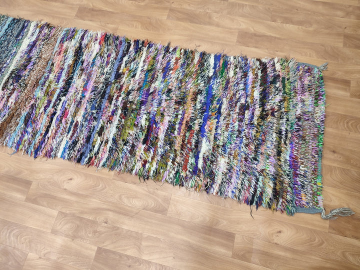  moroccan berber, colorful moroccan runner rug, moroccan rug boucherouite, area rug,  rag rug, wall hanging,glaoui  rug