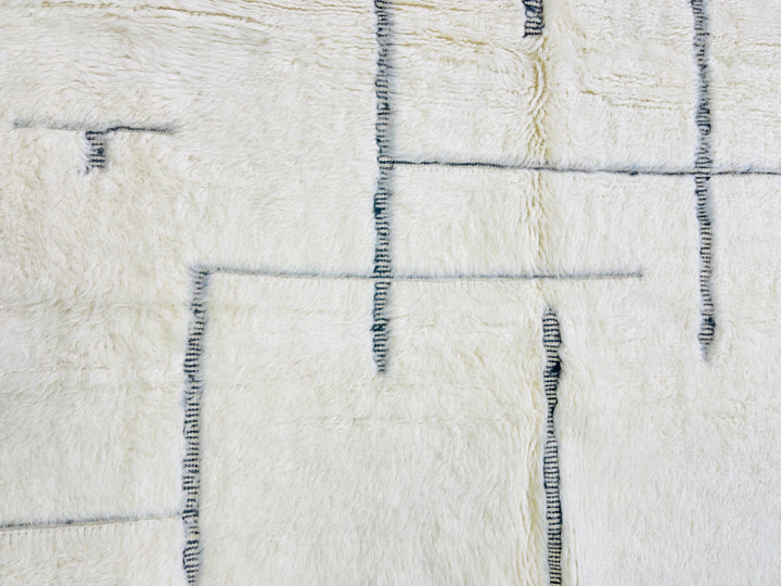 New Handknotted White Beni ourain rug  Solid Moroccan rugs  Berber Area rugs  All sizes Available