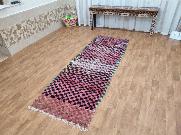  moroccan berber, colorful moroccan runner rug, moroccan rug boucherouite, area rug,  rag rug, wall hanging,glaoui  rug