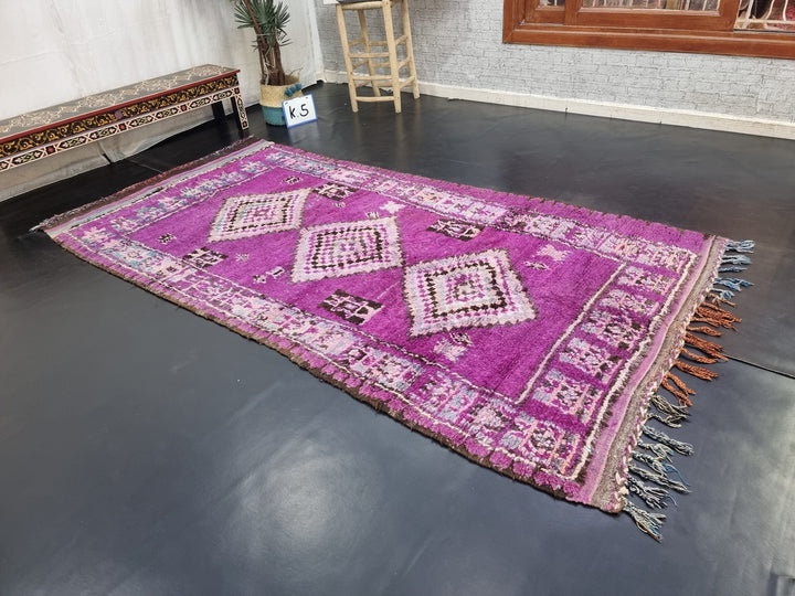 fabulous baluch rug, moroccan rug, vivid purple rug, , wool rug,  rug, handmade old moroccan rug, unique berber rug.