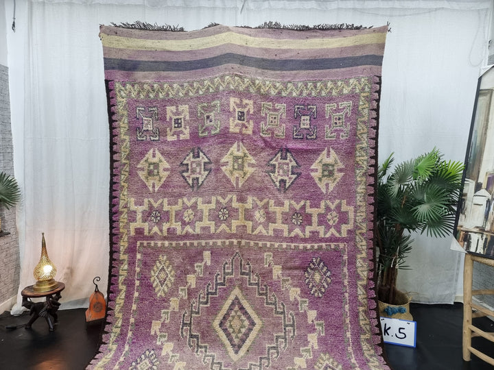 beni mguiled rug, faded purple rug, moroccan berber symbols rug,  rug, unique handmade rug, wool rug,baluch rug, , berber rug