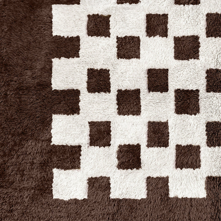 Berber Checkered Rug, Checkerboard Custom Rug, Area Rug for living room, bedroom, or kitchen