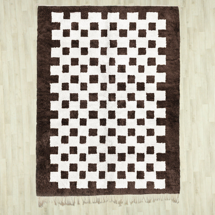 Berber Checkered Rug, Checkerboard Custom Rug, Area Rug for living room, bedroom, or kitchen