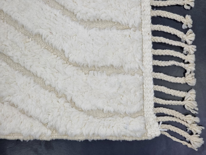 GORGEOUS MOROCCAN RUG, Handmade Rug , Off White Rug, Berber Wool Rug, Striped Wool Carpet, Tufted Wool Rug, Area Rug, Handwoven Wool Rug.