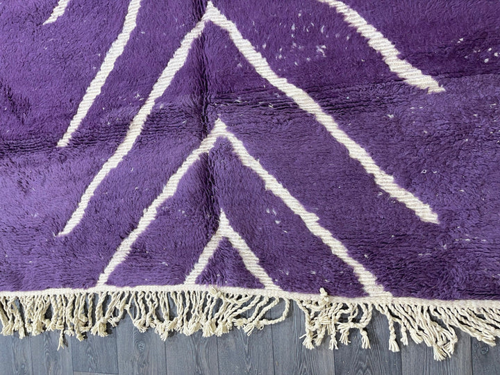 Purple Morocco Rug  Handmade Berber Beni Ourain Rug