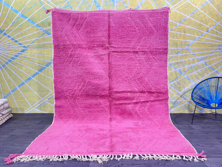 Custom Pink Moroccan rug  New beni ourain rug  Hand knotted rug  Stunning Berber Carpet  Lu floor rug