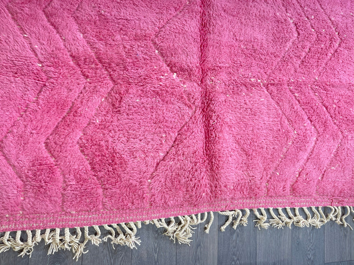 Custom Pink Moroccan rug  New beni ourain rug  Hand knotted rug  Stunning Berber Carpet  Lu floor rug