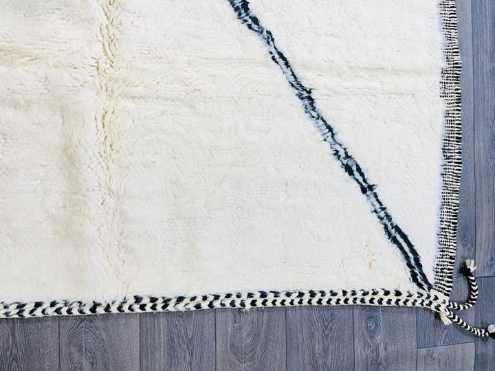 White Beni Ourain Rug  FT  Moroccan Area Rug , Berber Moroccan Rugs