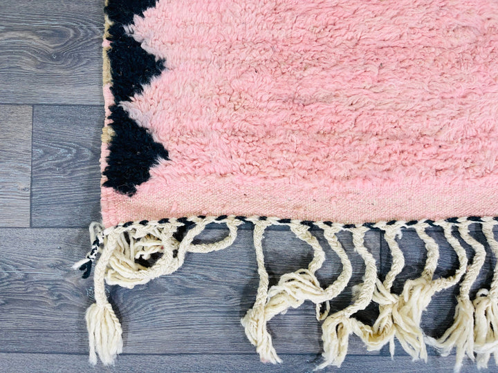 moroccan rug pink   rug  berber rug pink  handmade wool rug beni ourain rug  rose tapis