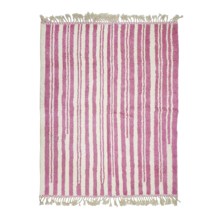 STUNNING BENIOURAIN RUG, Handmade Rug , Moroccan Rug, Striped Rug, Pink Rug, Berber Rug, Sheep Wool Rug, Unique Handwoven Rug, Area Rug.